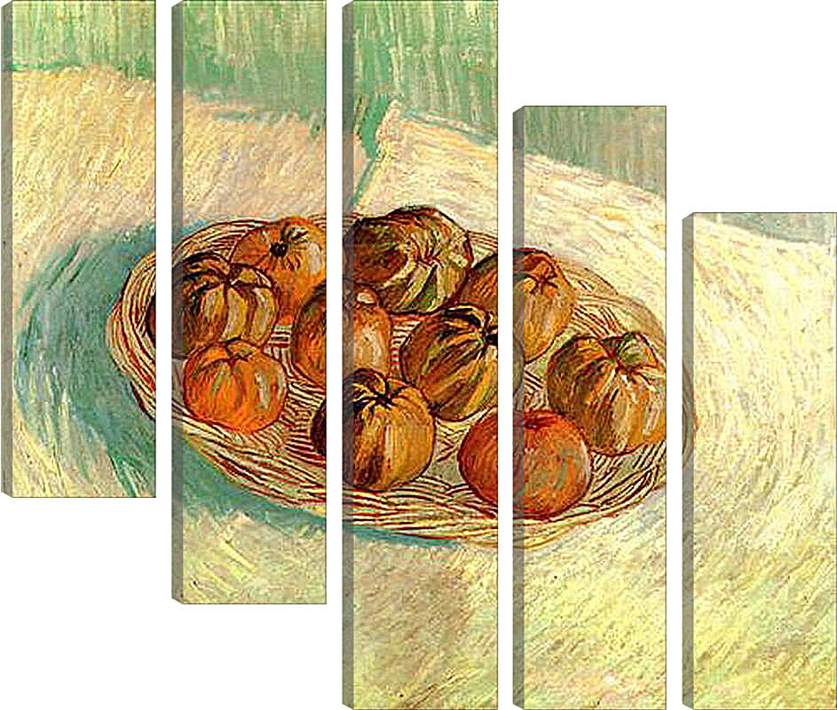 Модульная картина - Still Life with Basket of Apples to Lucien Pissarro. Винсент Ван Гог