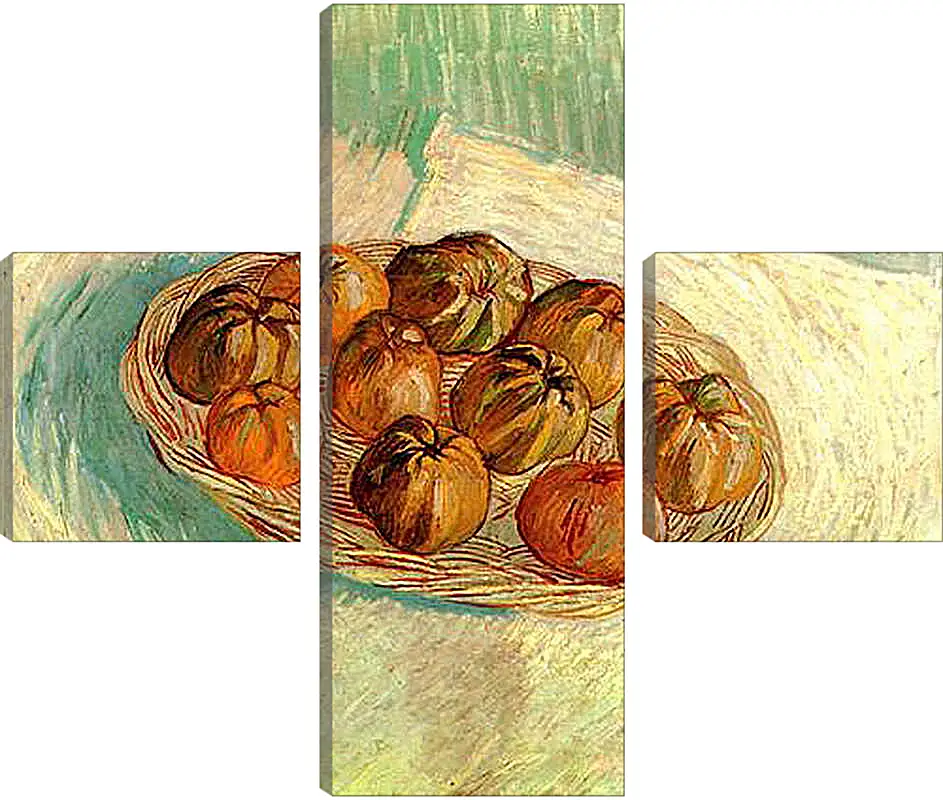 Модульная картина - Still Life with Basket of Apples to Lucien Pissarro. Винсент Ван Гог