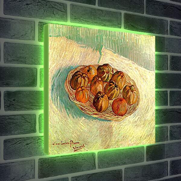 Лайтбокс световая панель - Still Life with Basket of Apples to Lucien Pissarro. Винсент Ван Гог