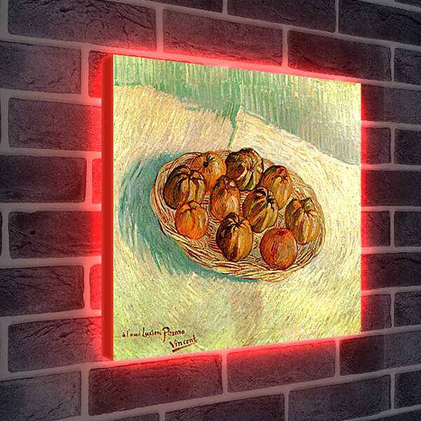 Лайтбокс световая панель - Still Life with Basket of Apples to Lucien Pissarro. Винсент Ван Гог