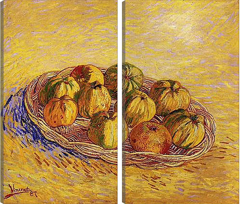 Модульная картина - Still Life with Basket of Apples. Винсент Ван Гог