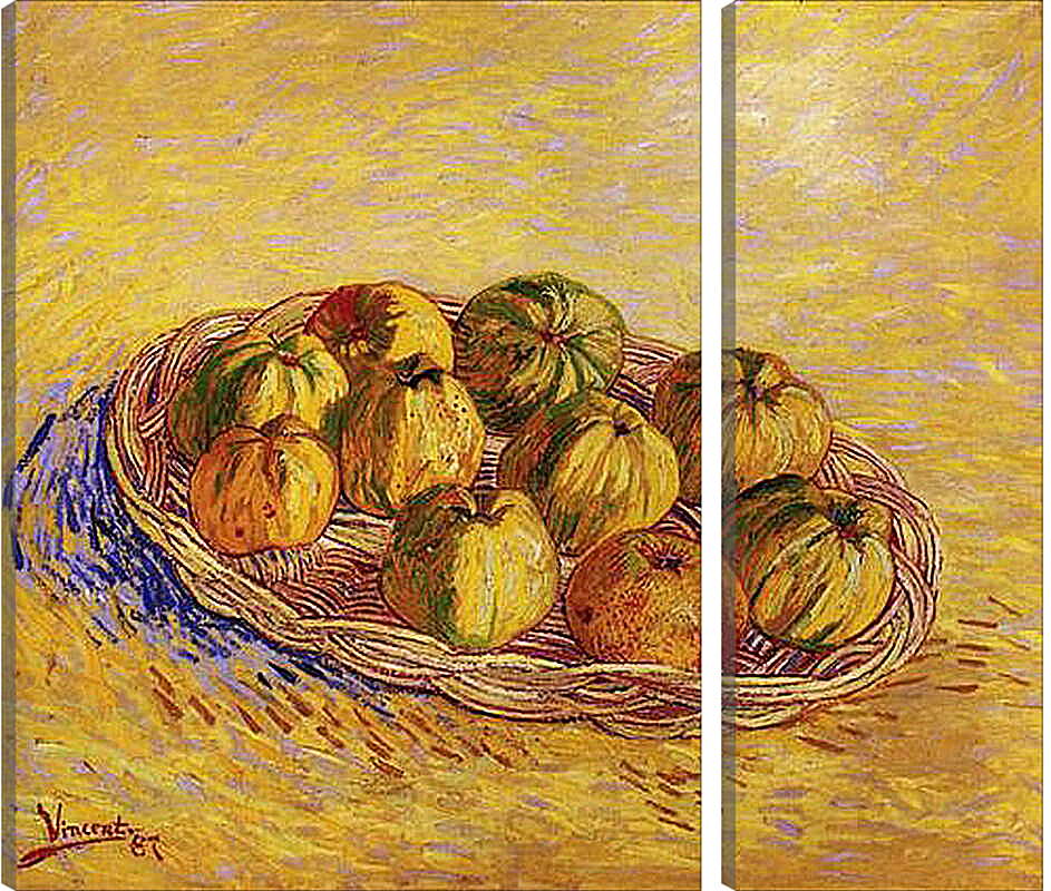 Модульная картина - Still Life with Basket of Apples. Винсент Ван Гог