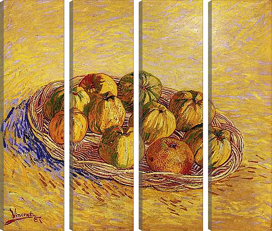 Модульная картина - Still Life with Basket of Apples. Винсент Ван Гог