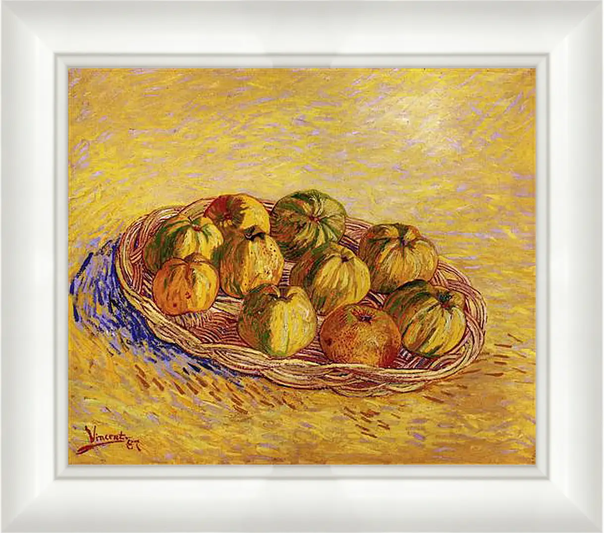 Картина в раме - Still Life with Basket of Apples. Винсент Ван Гог