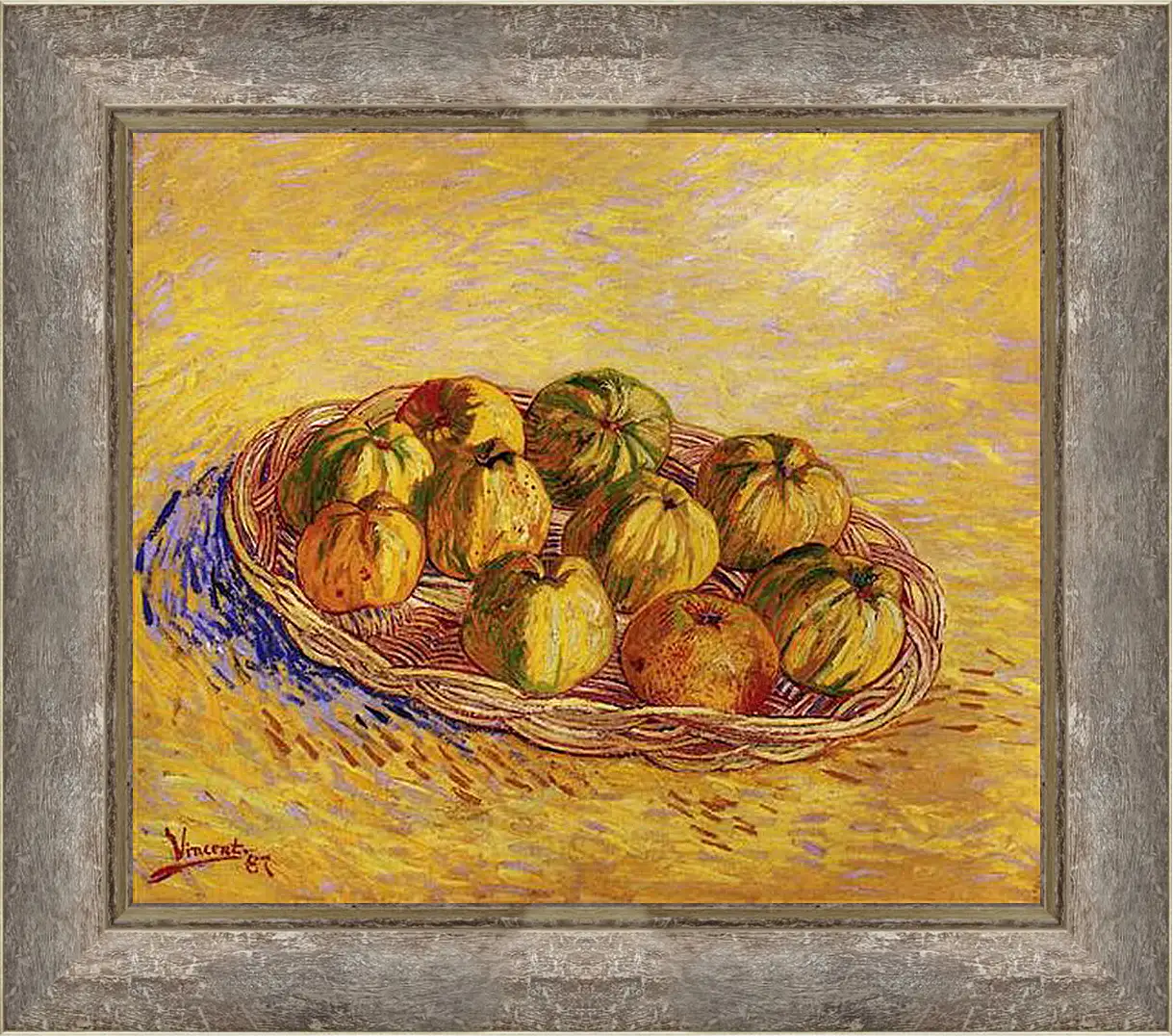 Картина в раме - Still Life with Basket of Apples. Винсент Ван Гог