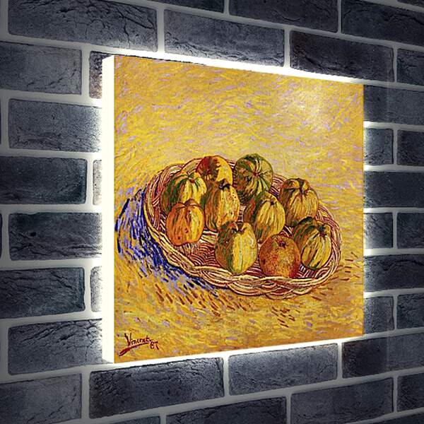 Лайтбокс световая панель - Still Life with Basket of Apples. Винсент Ван Гог