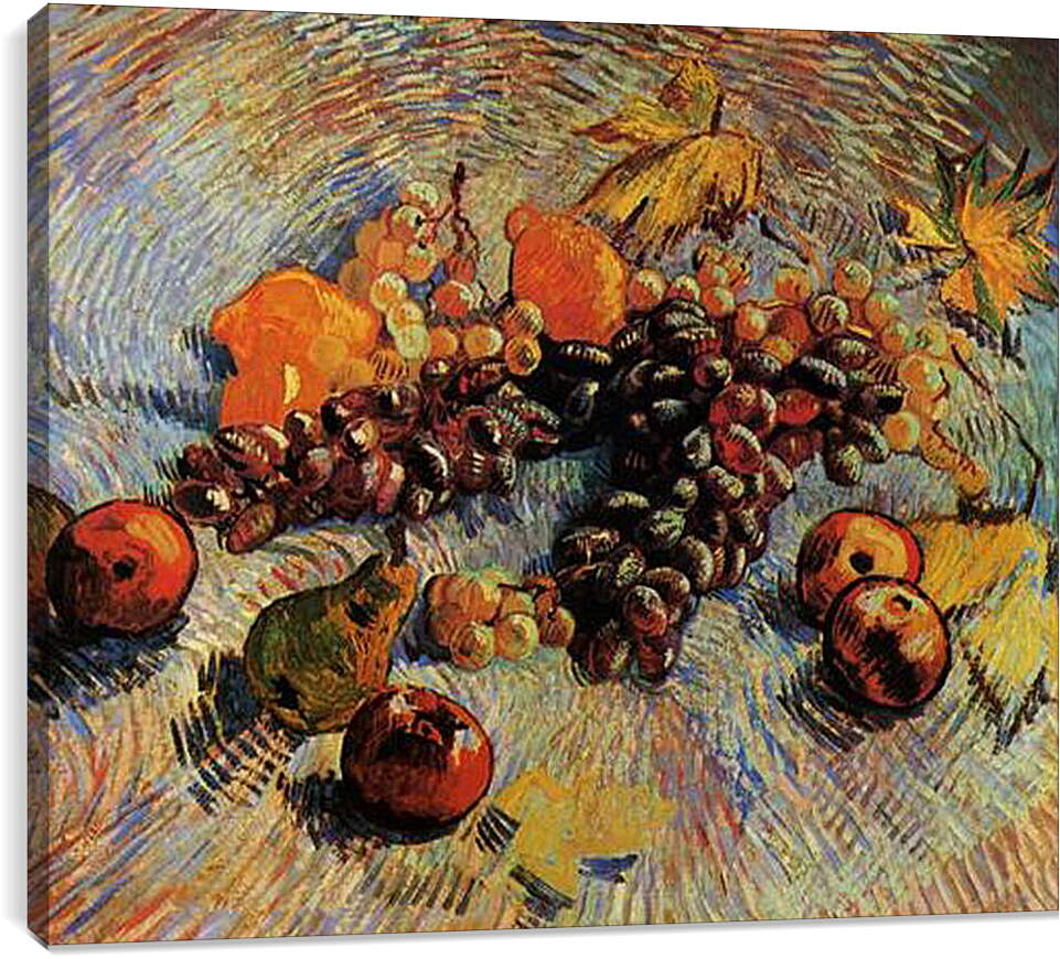 Постер и плакат - Still Life with Apples, Pears, Lemons and Grapes. Винсент Ван Гог