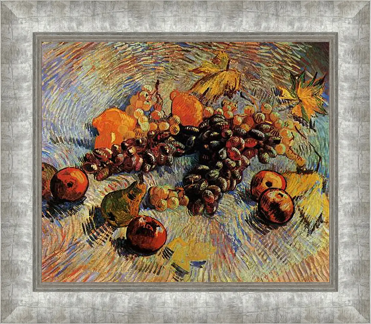 Картина в раме - Still Life with Apples, Pears, Lemons and Grapes. Винсент Ван Гог