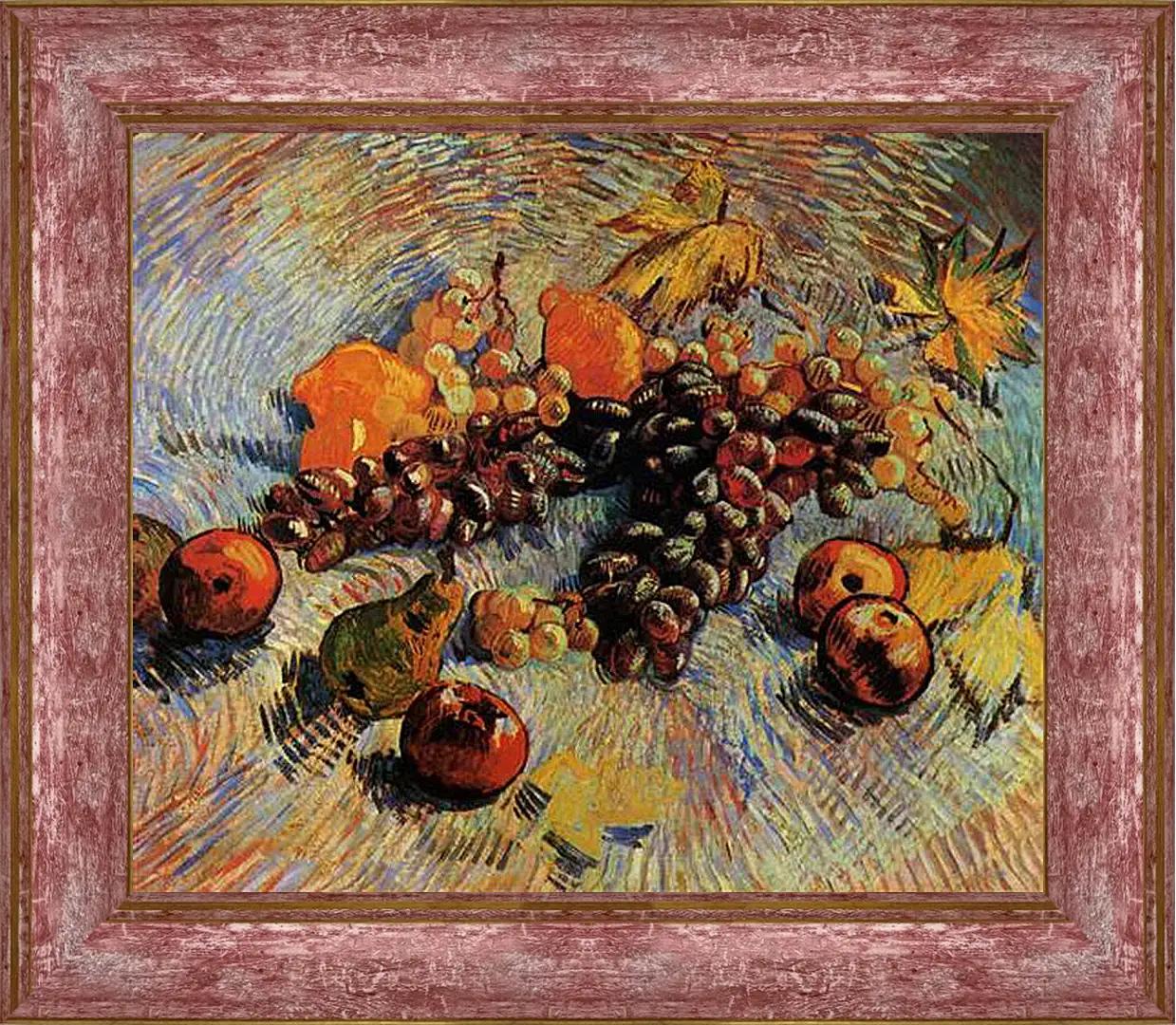 Картина в раме - Still Life with Apples, Pears, Lemons and Grapes. Винсент Ван Гог