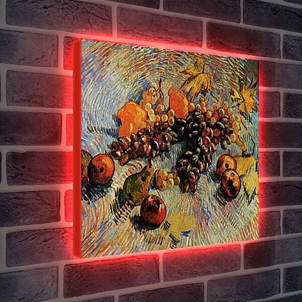 Лайтбокс световая панель - Still Life with Apples, Pears, Lemons and Grapes. Винсент Ван Гог