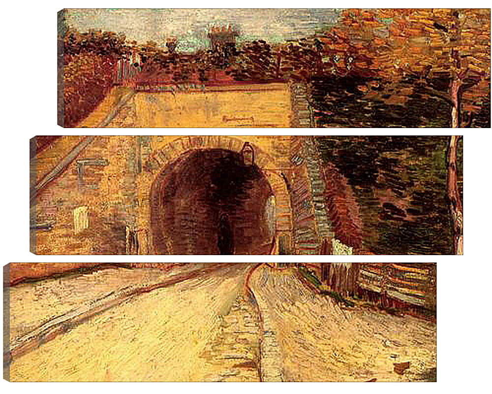 Модульная картина - Roadway with Underpass The Viaduct. Винсент Ван Гог