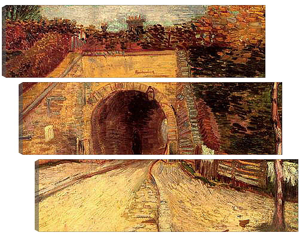 Модульная картина - Roadway with Underpass The Viaduct. Винсент Ван Гог