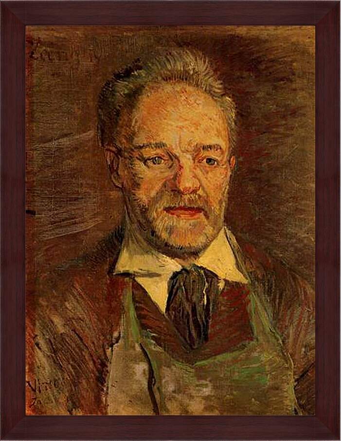 Картина в раме - Portrait of Pere Tanguy 2. Винсент Ван Гог