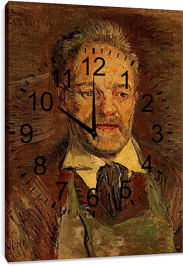 Часы картина - Portrait of Pere Tanguy 2. Винсент Ван Гог
