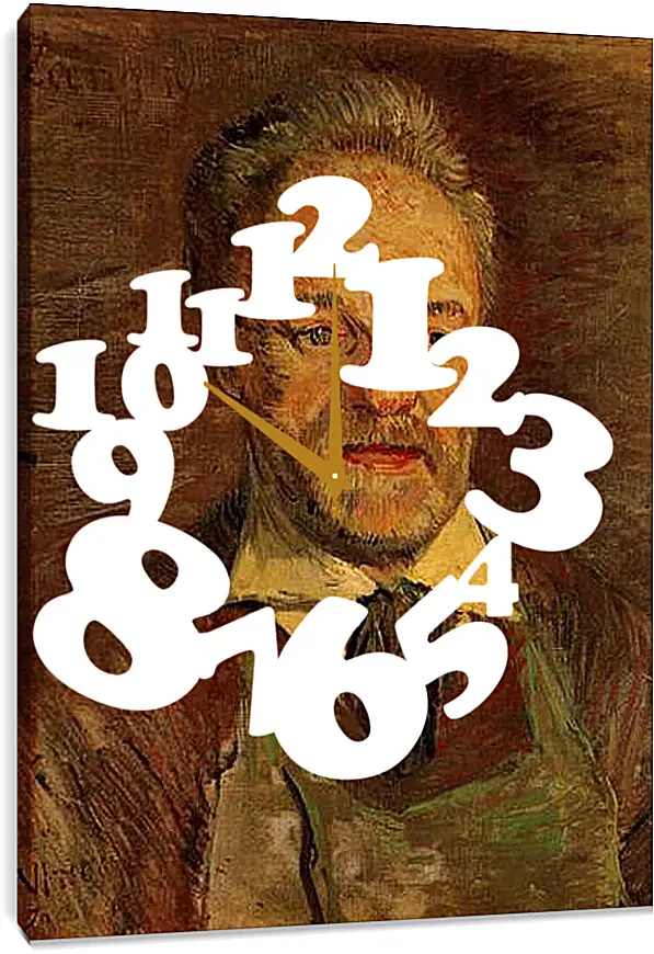 Часы картина - Portrait of Pere Tanguy 2. Винсент Ван Гог