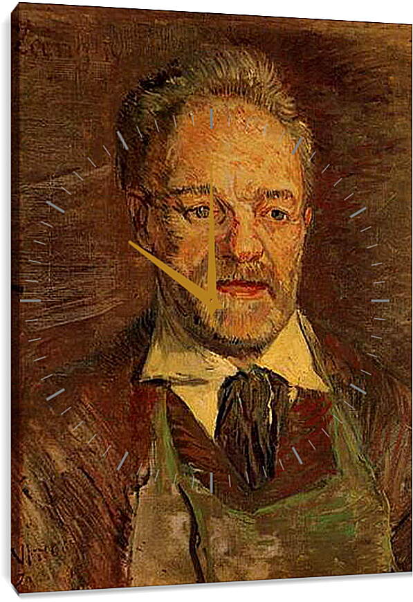 Часы картина - Portrait of Pere Tanguy 2. Винсент Ван Гог