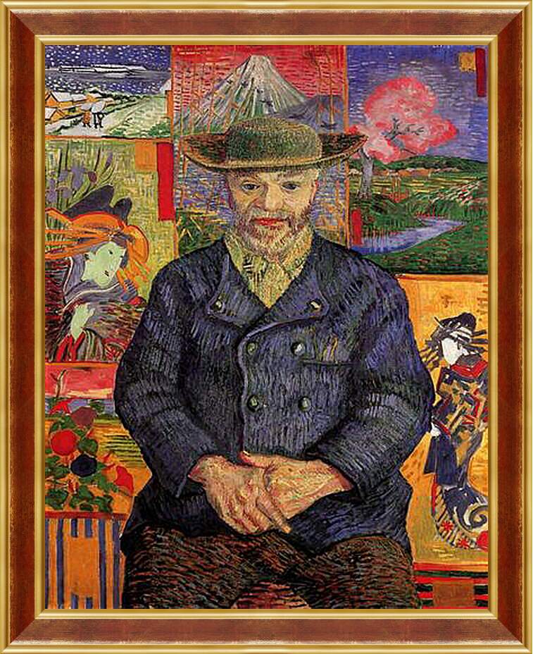 Картина в раме - Portrait of Pere Tanguy. Винсент Ван Гог