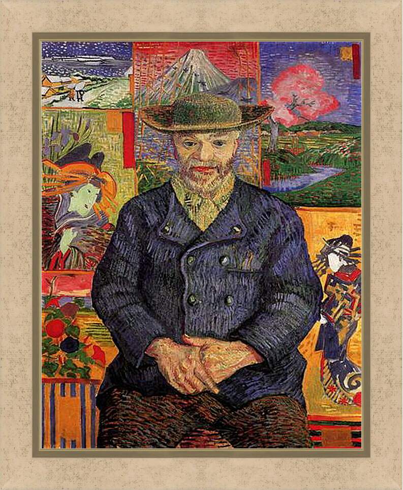 Картина в раме - Portrait of Pere Tanguy. Винсент Ван Гог
