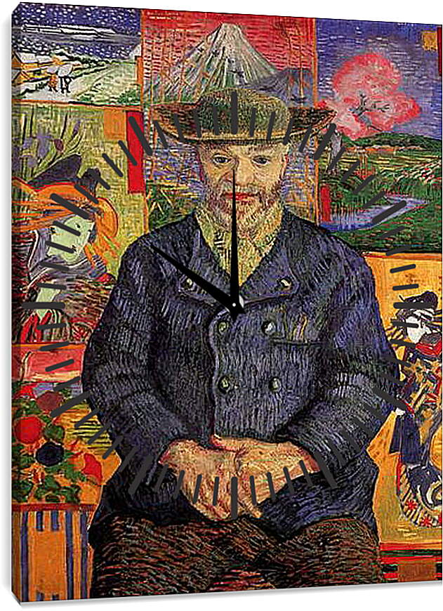 Часы картина - Portrait of Pere Tanguy. Винсент Ван Гог