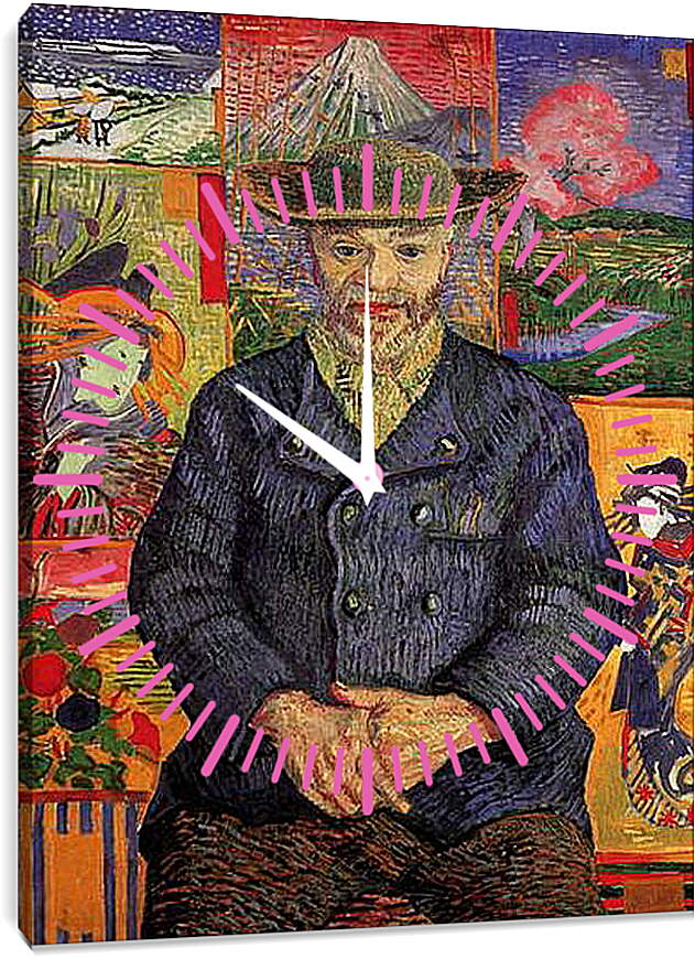 Часы картина - Portrait of Pere Tanguy. Винсент Ван Гог