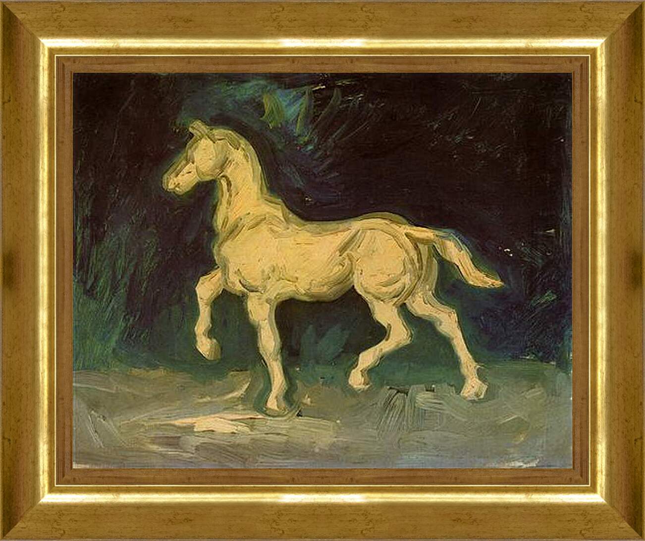 Картина в раме - Plaster Statuette of a Horse. Винсент Ван Гог