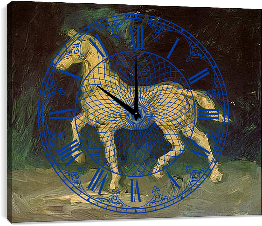 Часы картина - Plaster Statuette of a Horse. Винсент Ван Гог