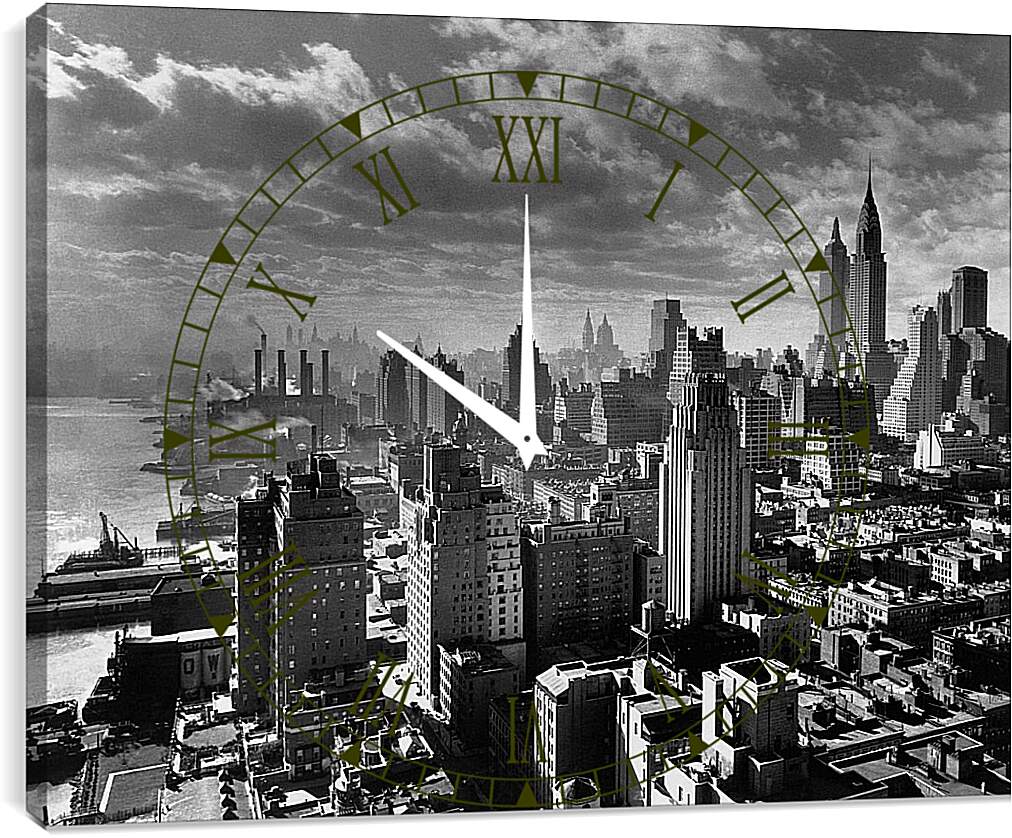 Часы картина - Америка 30-х годов
