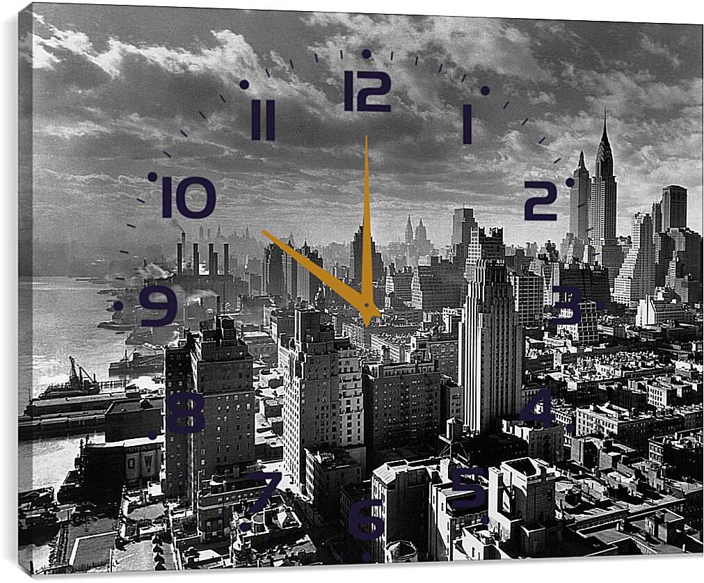 Часы картина - Америка 30-х годов