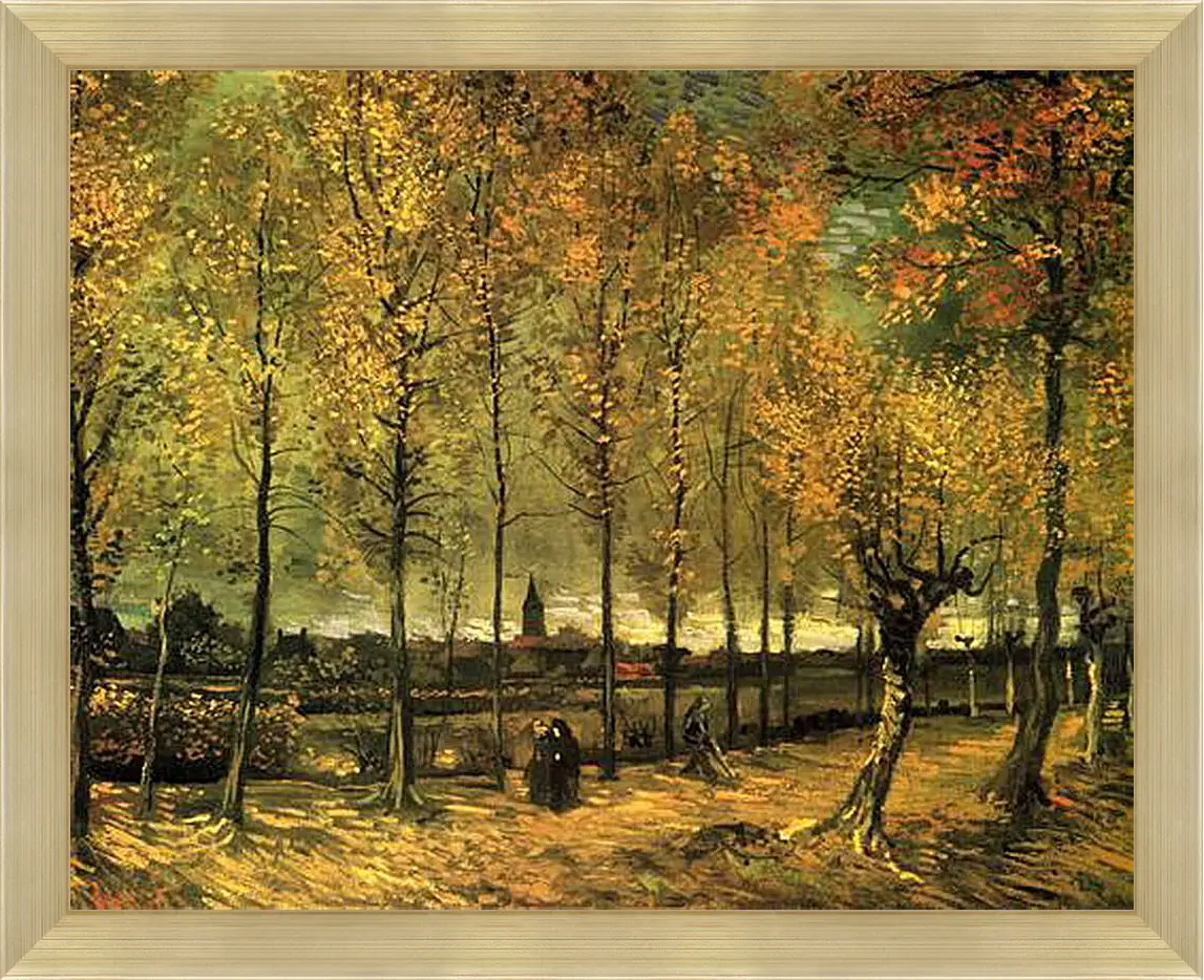 Картина в раме - Lane with Poplars. Винсент Ван Гог