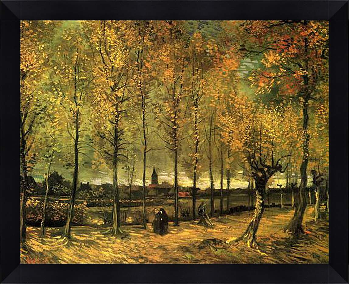 Картина в раме - Lane with Poplars. Винсент Ван Гог