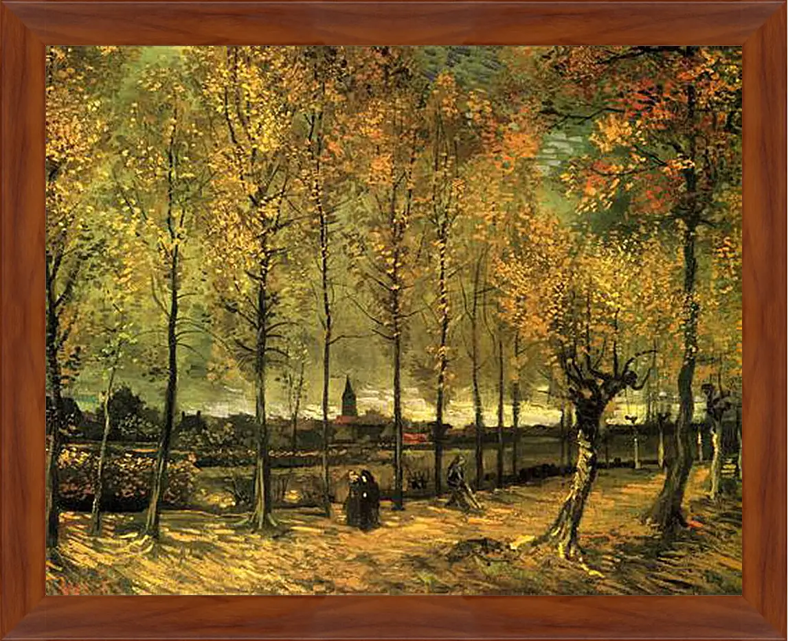 Картина в раме - Lane with Poplars. Винсент Ван Гог