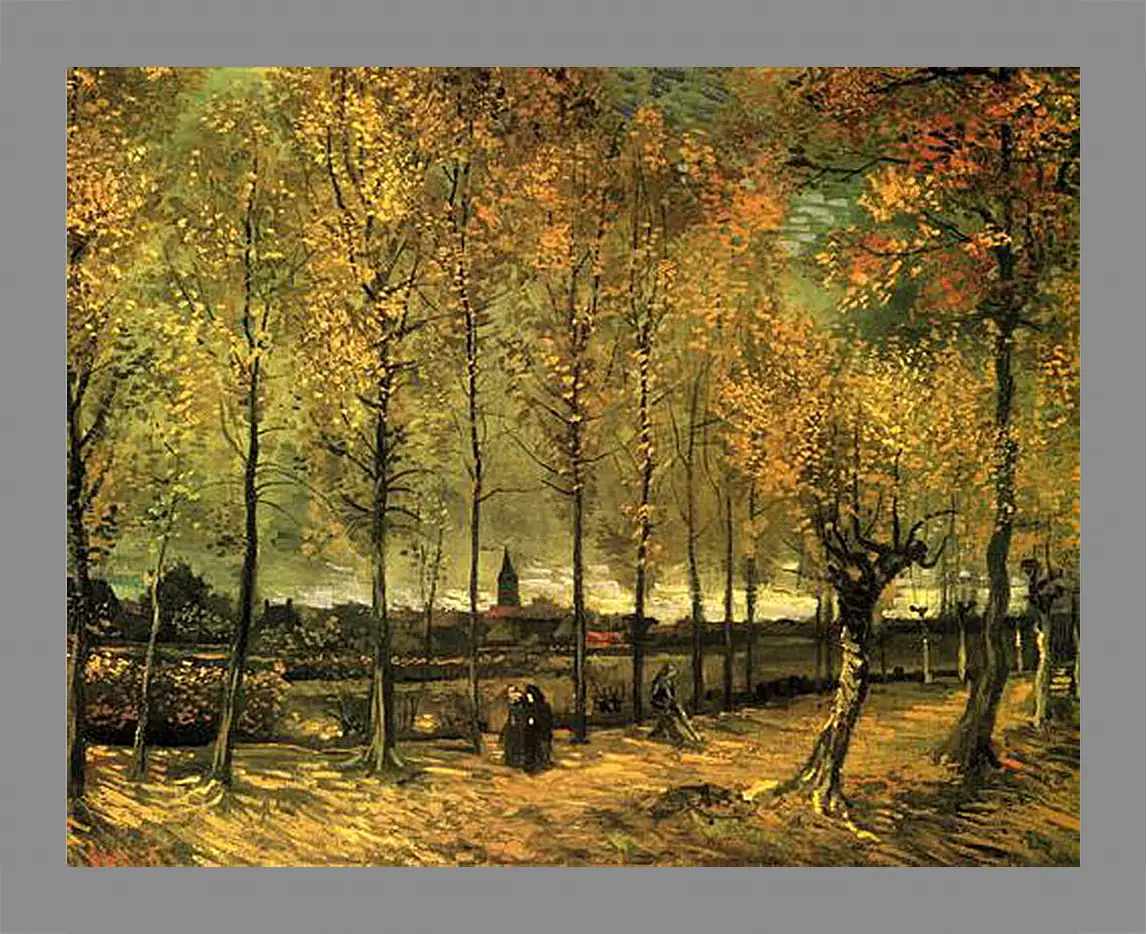 Картина в раме - Lane with Poplars. Винсент Ван Гог