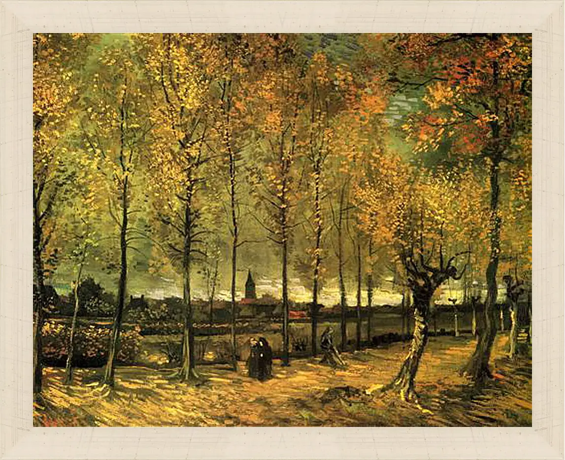 Картина в раме - Lane with Poplars. Винсент Ван Гог