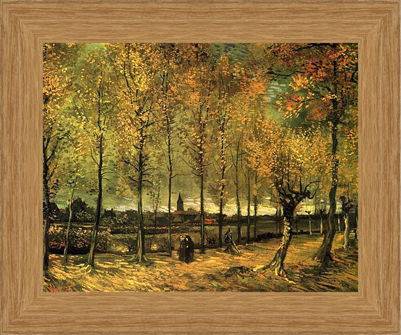 Картина в раме - Lane with Poplars. Винсент Ван Гог