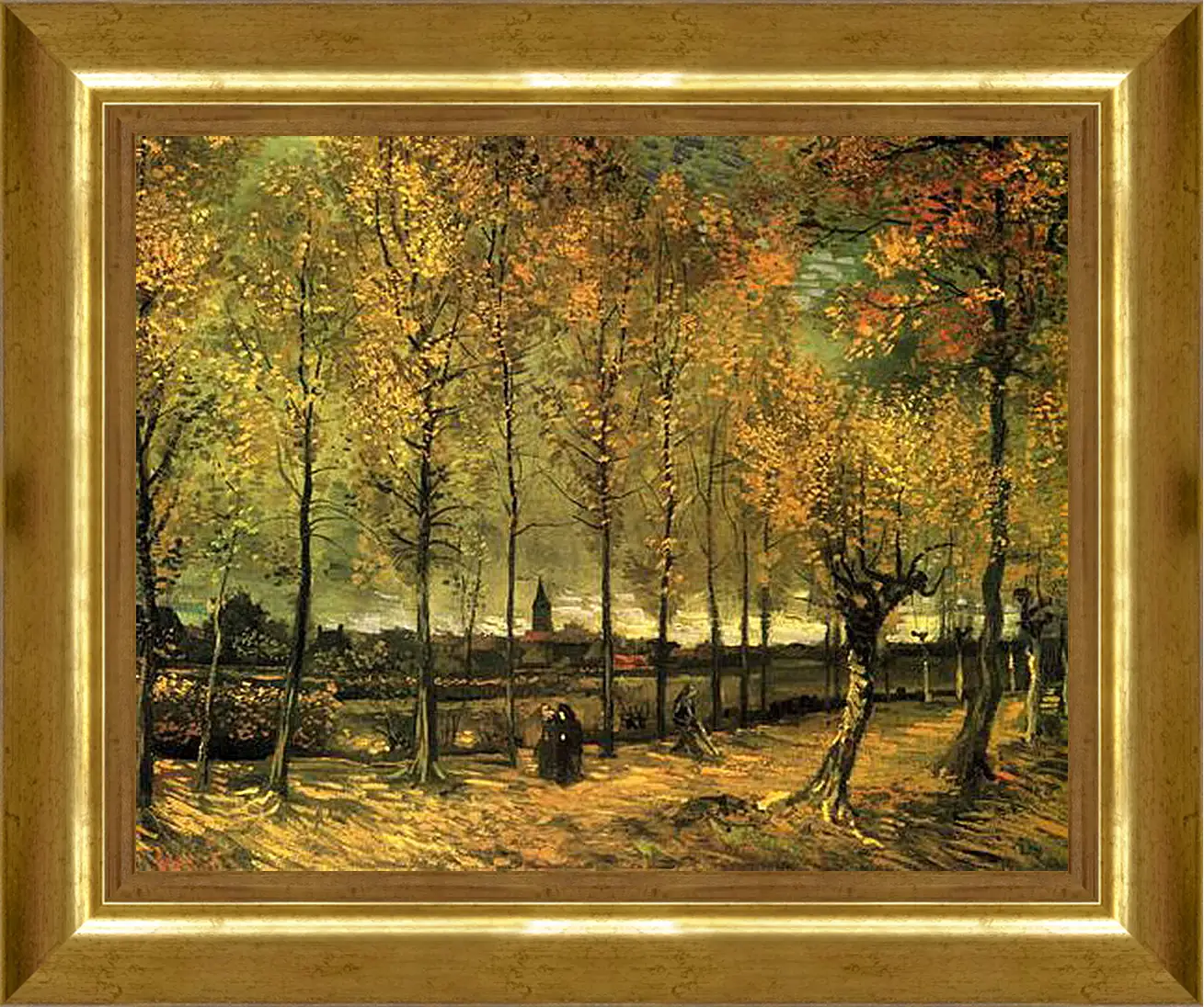 Картина в раме - Lane with Poplars. Винсент Ван Гог