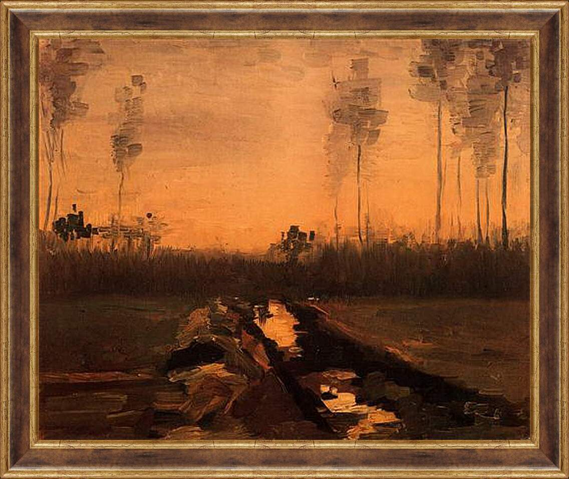 Картина в раме - Landscape at Dusk. Винсент Ван Гог