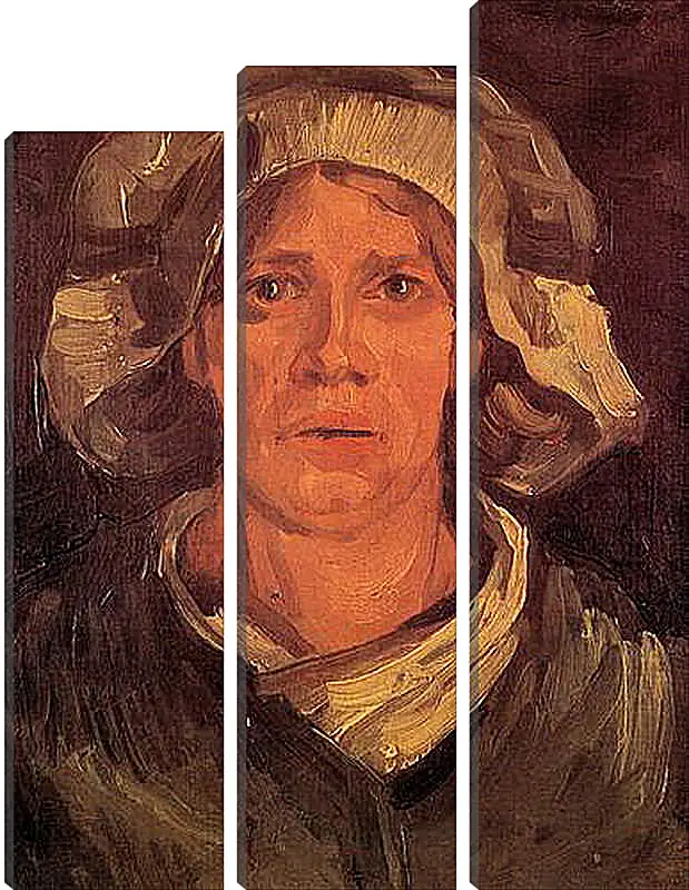 Модульная картина - Head of a Peasant Woman with White Cap 6. Винсент Ван Гог