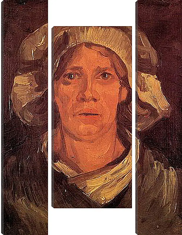 Модульная картина - Head of a Peasant Woman with White Cap 6. Винсент Ван Гог