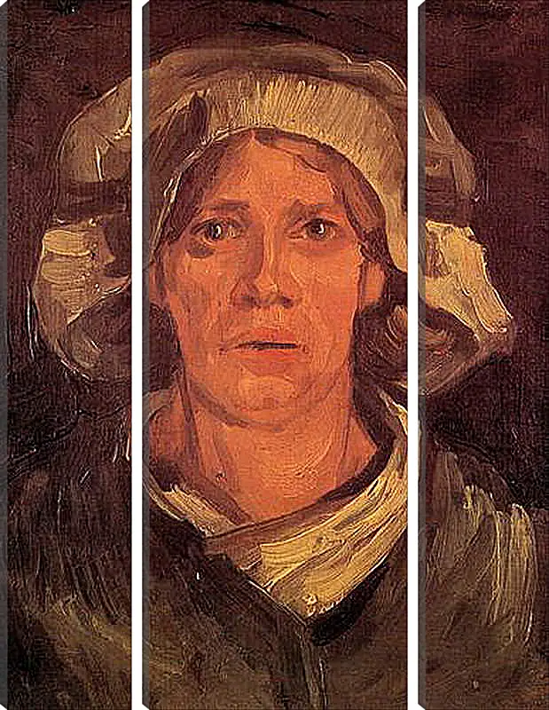 Модульная картина - Head of a Peasant Woman with White Cap 6. Винсент Ван Гог