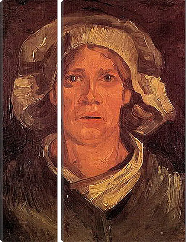 Модульная картина - Head of a Peasant Woman with White Cap 6. Винсент Ван Гог