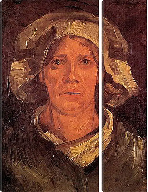 Модульная картина - Head of a Peasant Woman with White Cap 6. Винсент Ван Гог