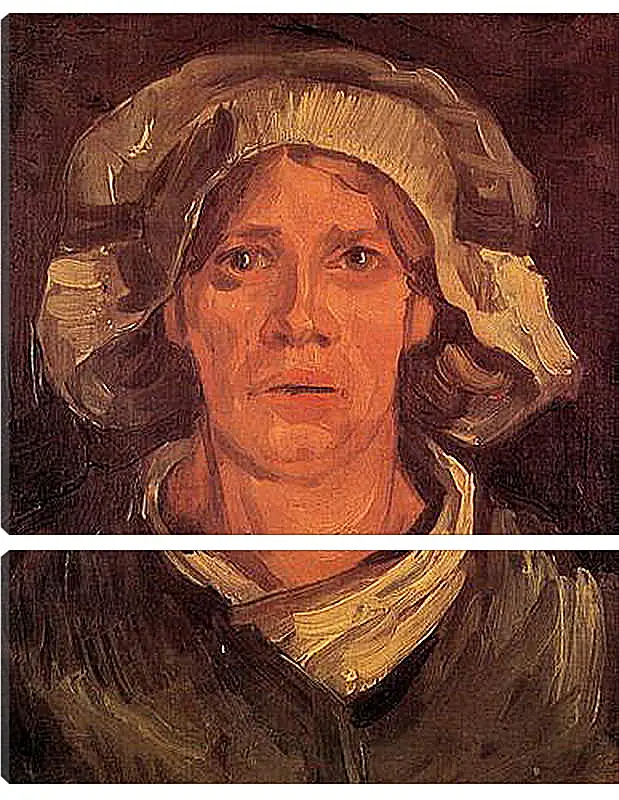 Модульная картина - Head of a Peasant Woman with White Cap 6. Винсент Ван Гог