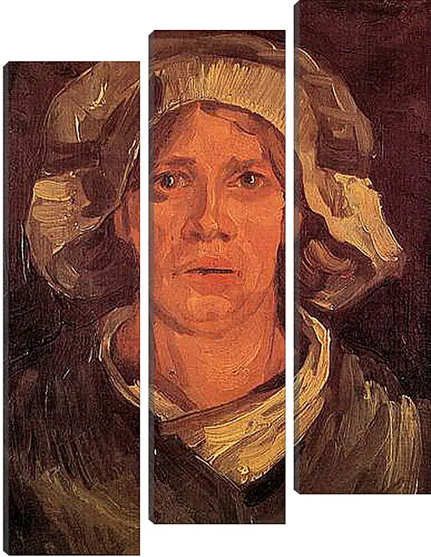 Модульная картина - Head of a Peasant Woman with White Cap 6. Винсент Ван Гог