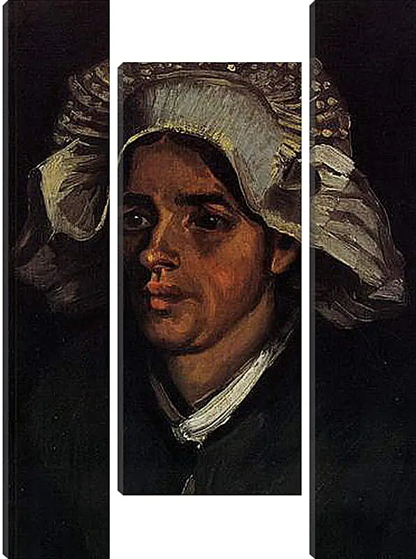 Модульная картина - Head of a Peasant Woman with White Cap 2. Винсент Ван Гог