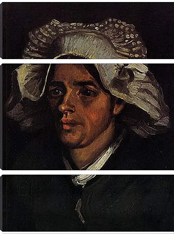 Модульная картина - Head of a Peasant Woman with White Cap 2. Винсент Ван Гог