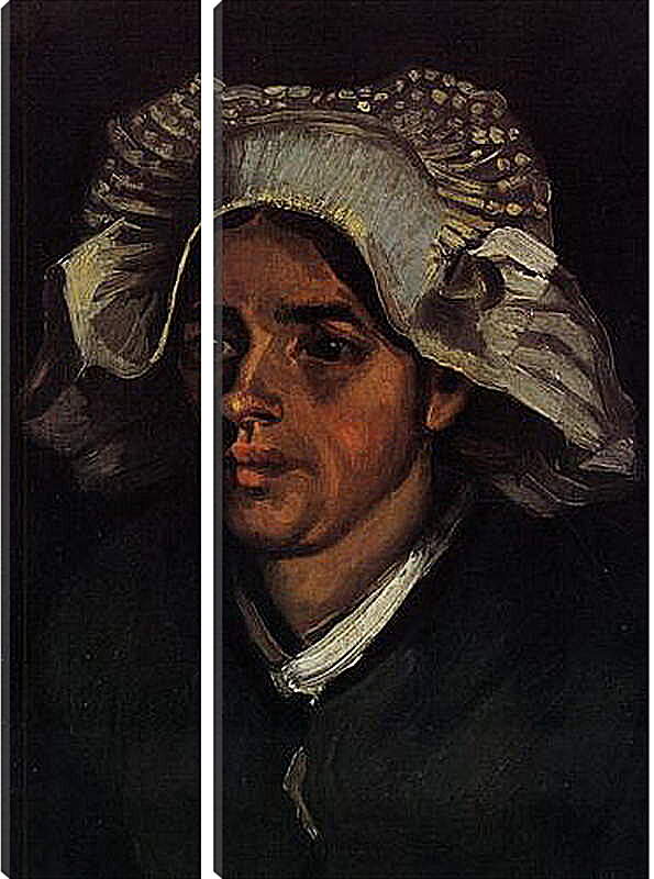 Модульная картина - Head of a Peasant Woman with White Cap 2. Винсент Ван Гог