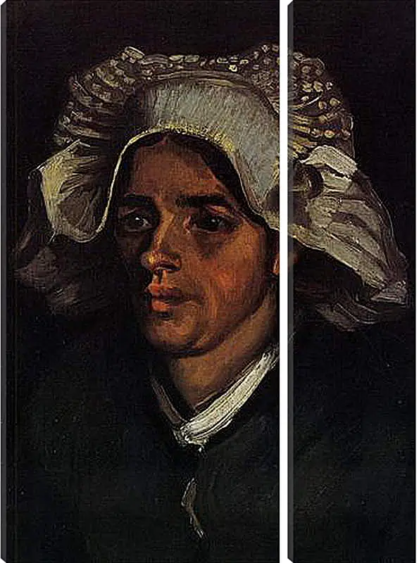 Модульная картина - Head of a Peasant Woman with White Cap 2. Винсент Ван Гог