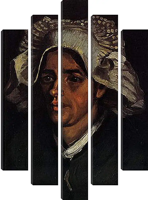 Модульная картина - Head of a Peasant Woman with White Cap 2. Винсент Ван Гог