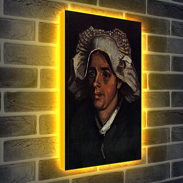 Лайтбокс световая панель - Head of a Peasant Woman with White Cap 2. Винсент Ван Гог