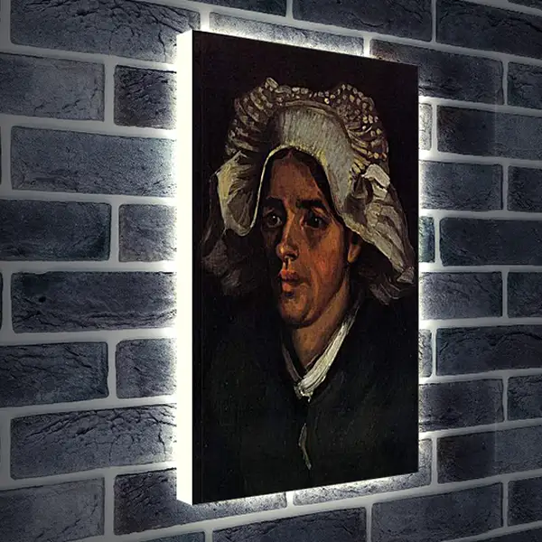 Лайтбокс световая панель - Head of a Peasant Woman with White Cap 2. Винсент Ван Гог